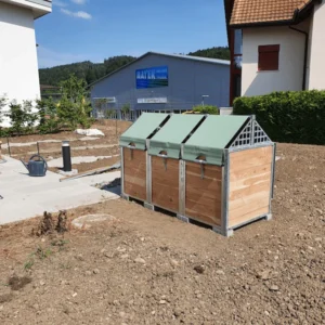 Kompostiersystem "Decotherm" mit 3 Kammern